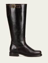 Women's Bourbon Campus Low Heel Tall Riding Wide Calf Boot - Bourbon