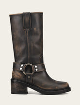 Women's Distressed Black Kate Harness Boot - Distressed Black