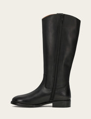 Women's Black Melissa Button Tall Inside Zip Wide Calf Boot - Black