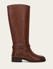 Women's Walnut Melissa Belted Riding Boot - Walnut