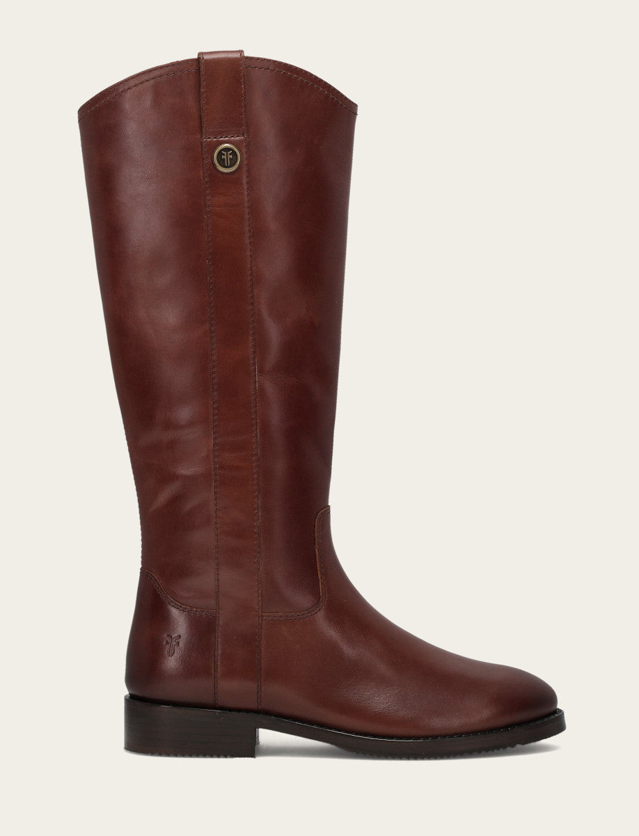 Women's Saddle Melissa Button Tall Inside Zip Boot - Saddle