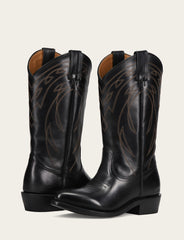 Women's Black Billy Pull On Deco Stitch Boots - Black
