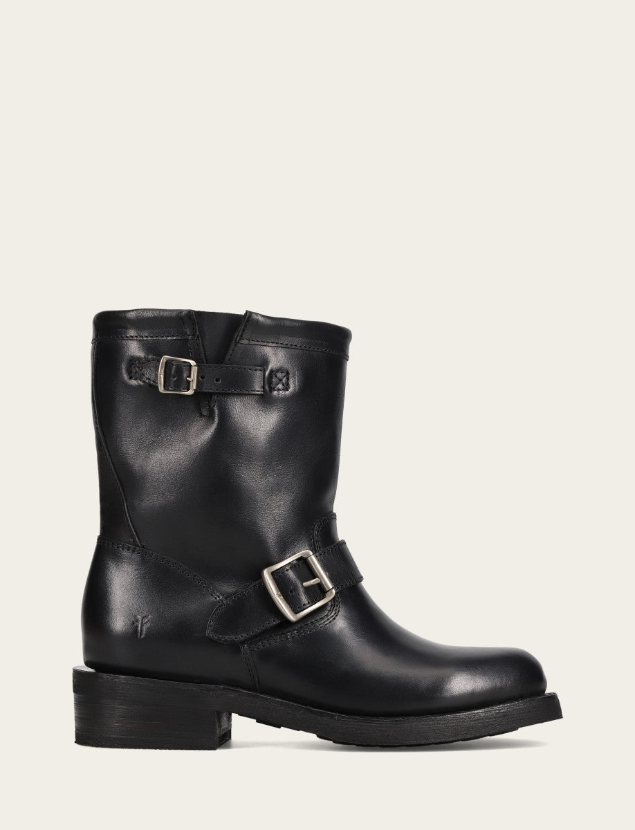 Women's Black Viv Short Engineer Boot - Black