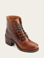 Women's Cognac Sabrina 6G Lace Up Boots - Cognac