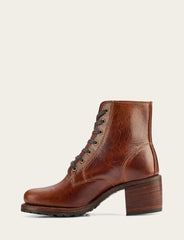 Women's Cognac Sabrina 6G Lace Up Boots - Cognac