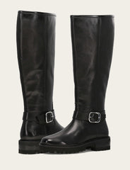 Women's Black Olivia Buckle Tall Boot - Black