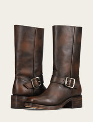 Women's Dark Brown Campus Buckle Boot - Dark Brown