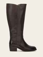 Women's Dark Brown Carson 2 Piping Tall Wide Calf Boot - Dark Brown