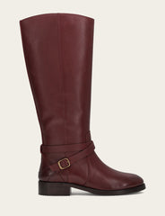 Women's Merlot Melissa Belted Riding Wide Calf Boot - Merlot