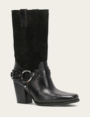 Women's Black Shiloh Harness Belted Boot - Black