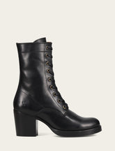Women's Black Jean Lace Up Boot - Black