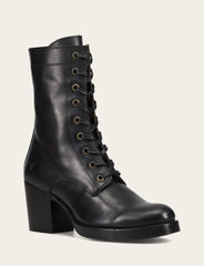 Women's Black Jean Lace Up Boot - Black
