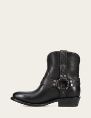 Women's Black Billy Short Harness Booties - Black