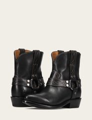 Women's Black Billy Short Harness Booties - Black