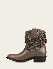Women's Metallic Stone Billy Flower Boot - Metallic Stone