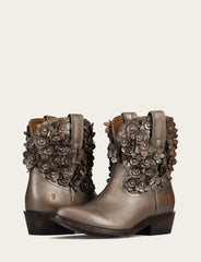 Women's Metallic Stone Billy Flower Boot - Metallic Stone