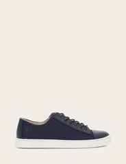 Women's Navy Ivy Canvas Low Lace Sneakers - Navy
