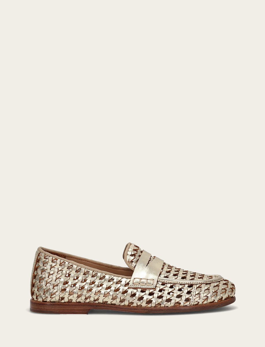 Faith Woven Loafer - Gold