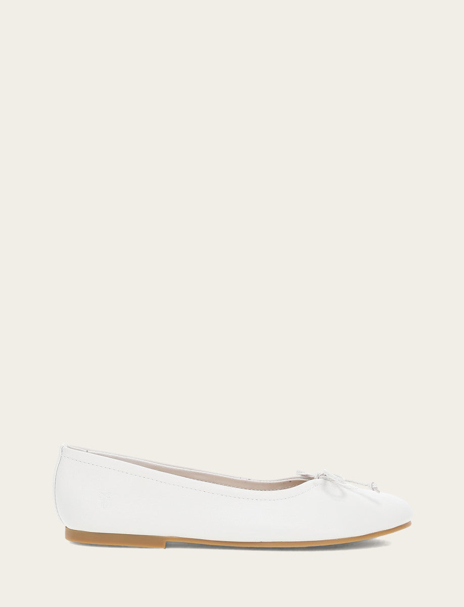 Women's White Emma Ballet Flats - White