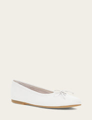 Women's White Emma Ballet Flats - White