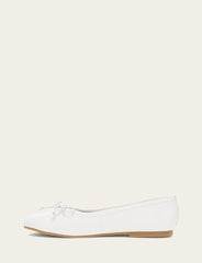 Women's White Emma Ballet Flats - White