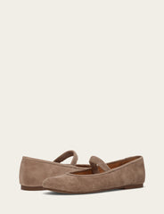 Women's Dark Taupe Emma Elastic Mary Jane Shoe - Dark Taupe