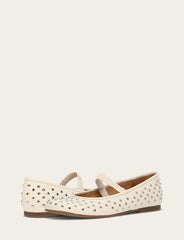 Women's Ecru Emma Studded Mary Jane Shoe - Ecru
