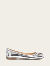 Women's Silver Carson Logo Ballet Flats - Silver