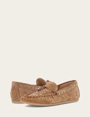 Women's Almond Naya Stud Moc Loafers - Almond