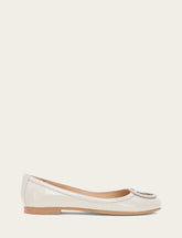 Women's Ivory Carson Logo Ballet Flats - Ivory