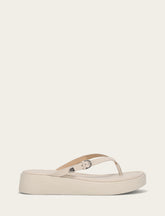 Women's Ivory Maya Buckle Thong Sandals - Ivory