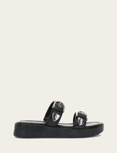Women's Black Maya Buckle Sandals - Black