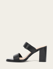 Women's Black Stella Buckle Slide Sandals - Black