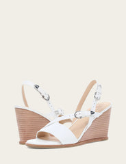 Women's White Rachel Buckle Sandals - White