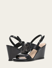 Women's Black Rachel Logo Sandals - Black