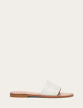 Women's White Ava Woodstock Slide Sandals - White