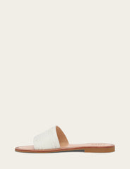 Women's White Ava Woodstock Slide Sandals - White