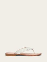 Women's White Ava Fringe Sandals - White