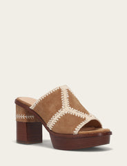 Women's Almond Pipa Crochet Platform Sandals - Almond