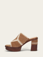 Women's Almond Pipa Crochet Platform Sandals - Almond