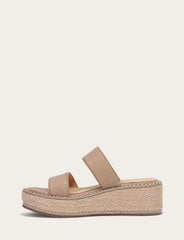Women's Clay Joy Woodstock 2 Band Platform Slide Sandals - Clay