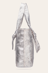 Women's Nora Knotted Tote Bag - Cream Metallic