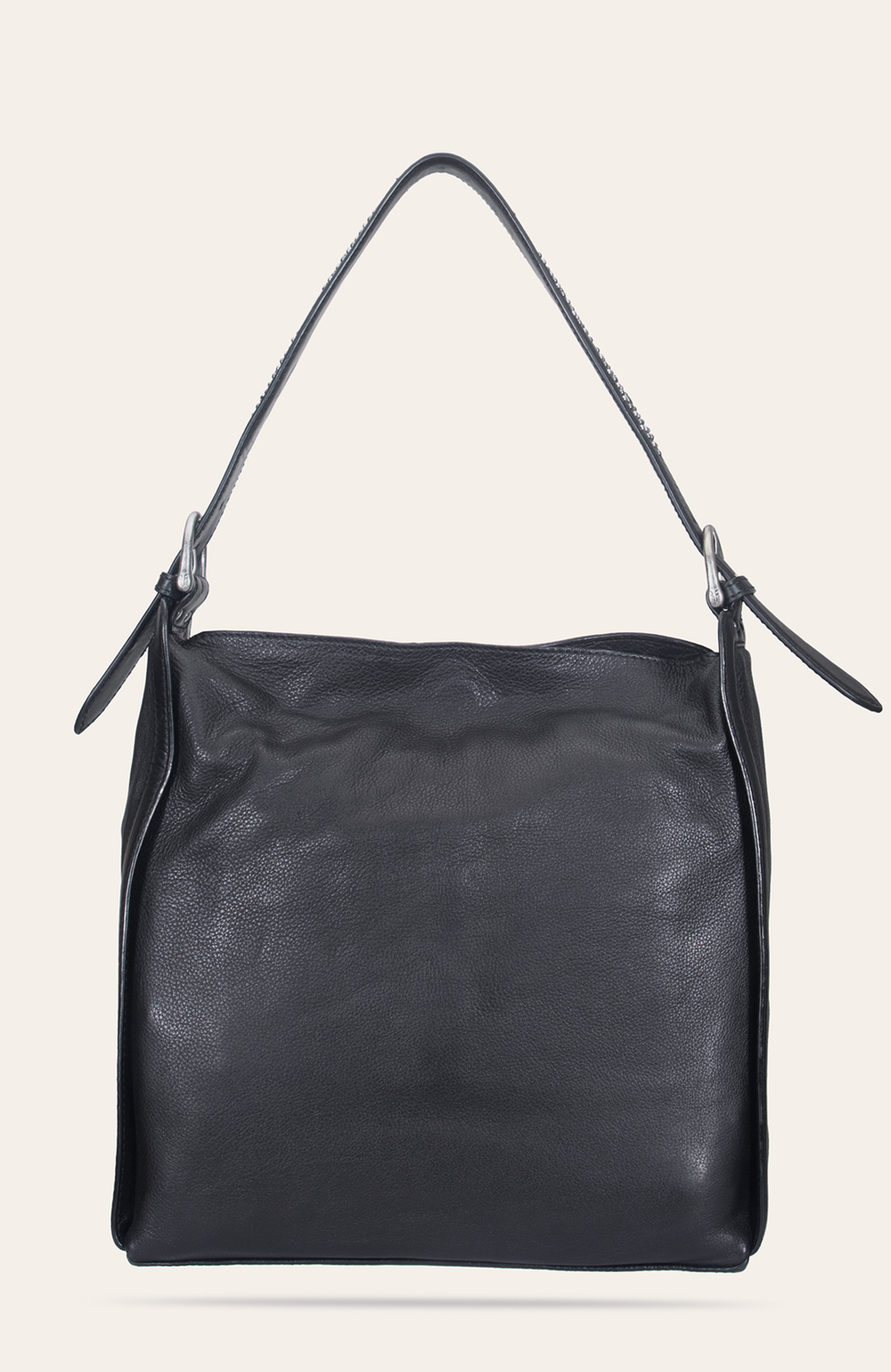 Women's Black Carla Studded Hobo Handbag - Black