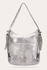 Women's Nora Backpack Hobo Handbag - Cream Metallic