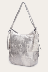 Women's Nora Backpack Hobo Handbag - Cream Metallic