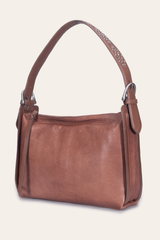 Women's Cognac Carla Studded Shoulder Bag - Cognac
