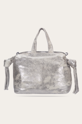 Women's Nora Satchel Handbag - Cream Metallic