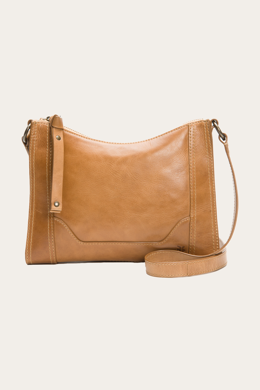 Melissa Zip Crossbody in Beige - Beige