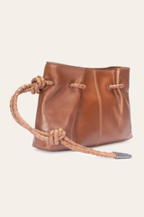 Cognac Caroline Wristlet Clutch - Cognac