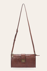 Alex Cognac Crossbody Clutch - Cognac